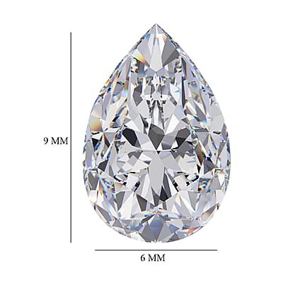 Moissanite (Pear 9x6 mm) 1.30 ctw