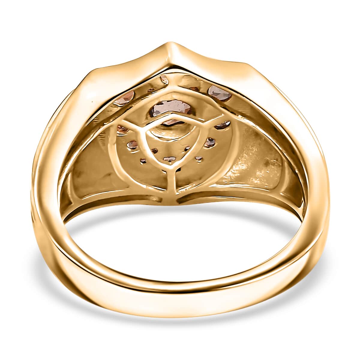 Jenipapo Andalusite Men's Ring in 18K Vermeil YG Over Sterling Silver (Size 10.0) 1.00 ctw image number 4