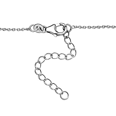 Mexican Cherry Fire Opal and Moissanite 3.65 ctw Butterfly Necklace in Rhodium Over Sterling Silver 18 Inches