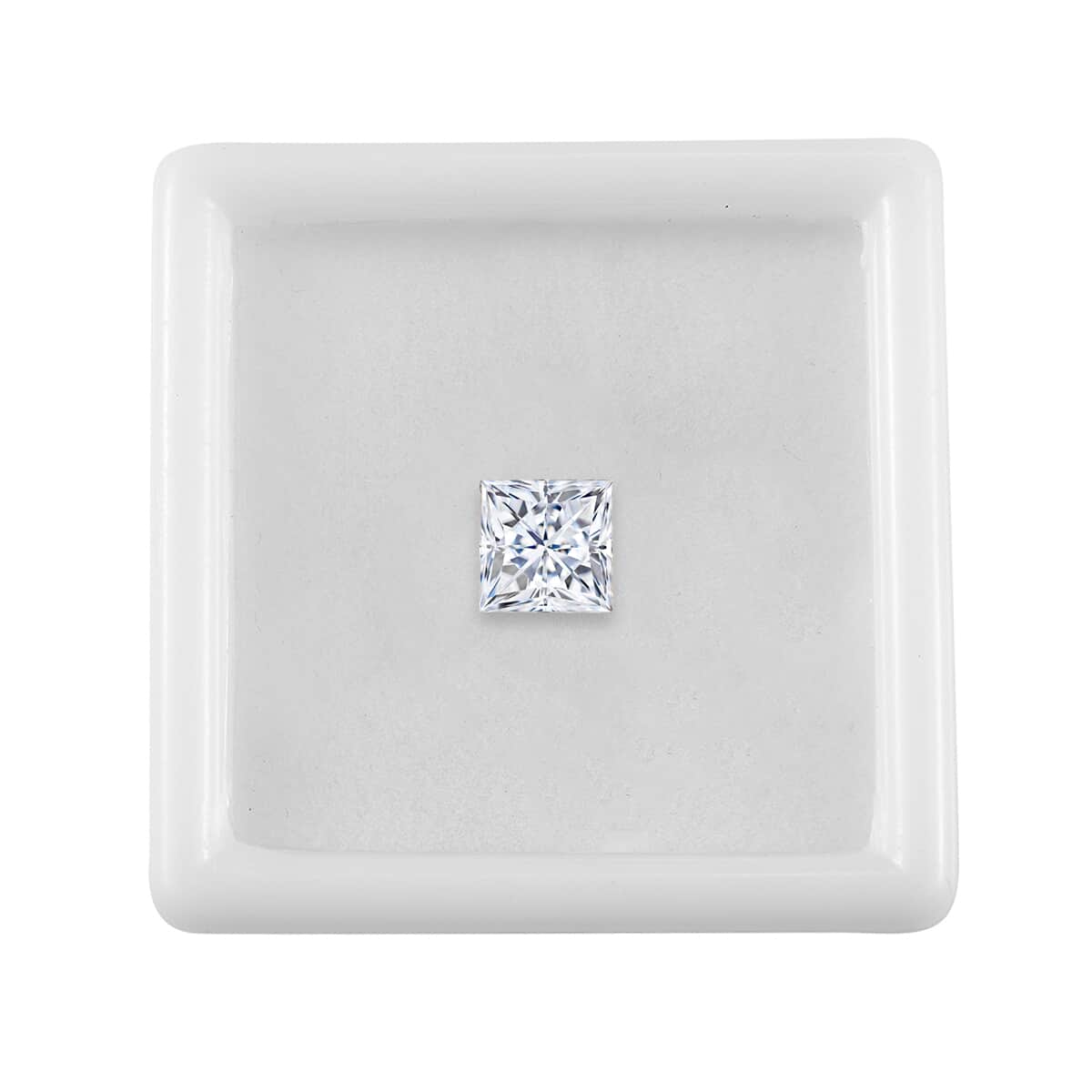 Princess Cut Moissanite (Sqr 6 mm) 1.10 ctw image number 3