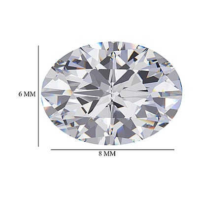 Moissanite (Ovl 8x6 mm) 1.24 ctw Loose Gemstone