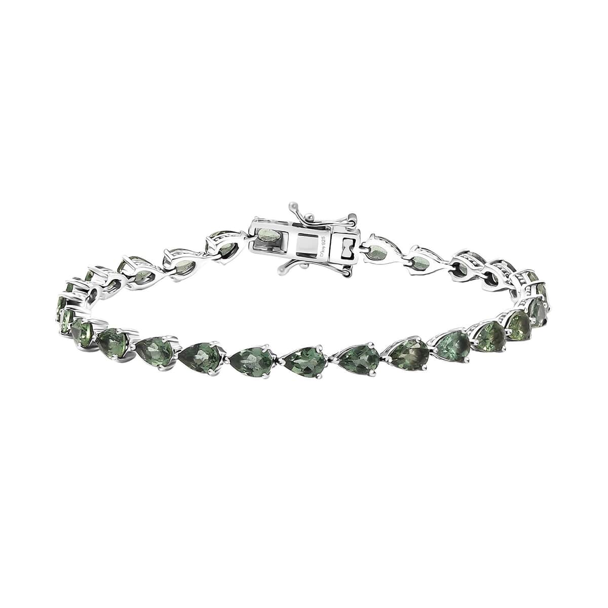 Natural Green Apatite 10.30 ctw Bracelet in Rhodium Over Sterling Silver (7.25 In) image number 0