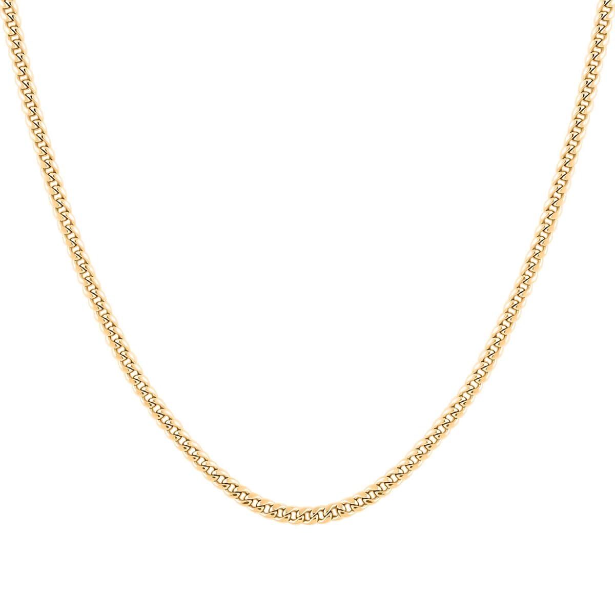 Miami Cuban Chain Necklace in 10K Yellow Gold 22 Inches 6.30 Grams image number 0