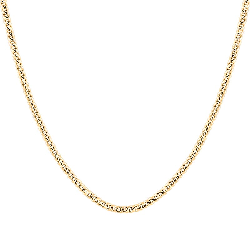 Miami Cuban Chain Necklace in 10K Yellow Gold 22 Inches 6.30 Grams