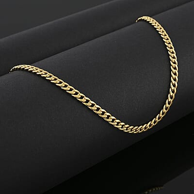 Miami Cuban Chain Necklace in 10K Yellow Gold 22 Inches 6.30 Grams