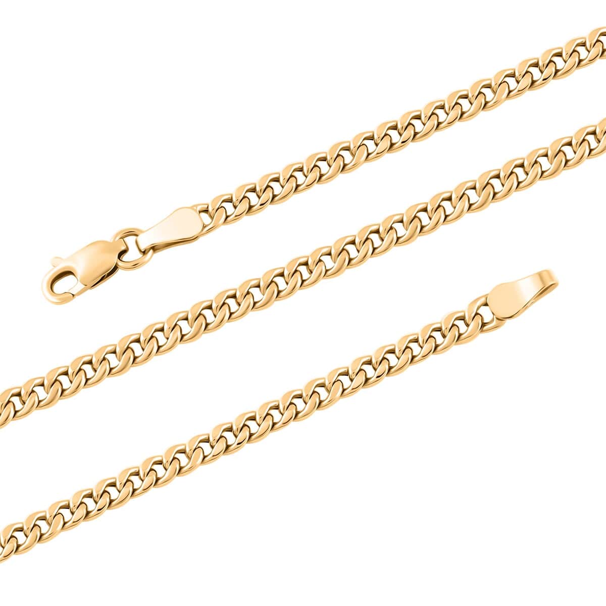 Miami Cuban Chain Necklace in 10K Yellow Gold 22 Inches 6.30 Grams image number 2