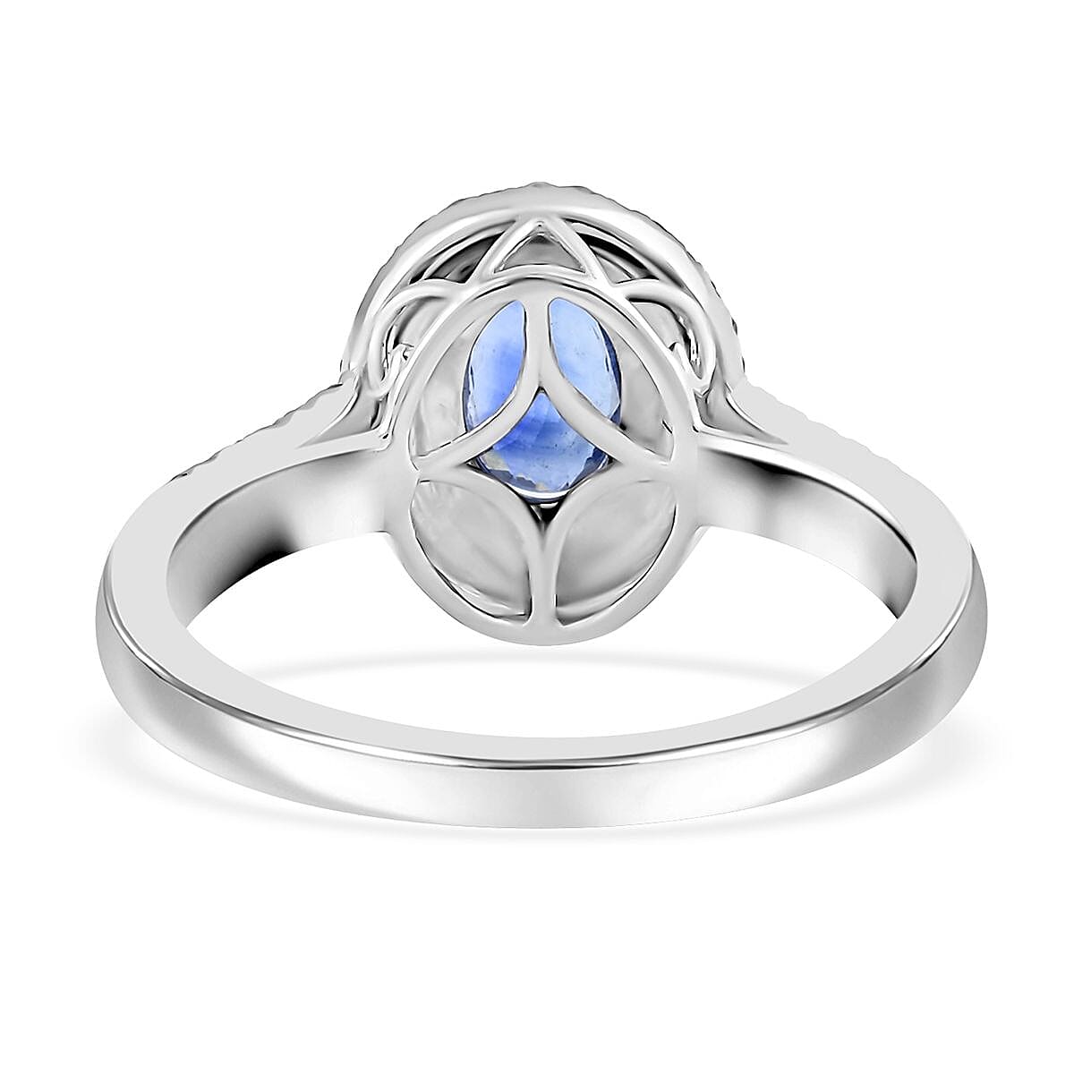 Rhapsody AAAA Ceylon Blue Sapphire and E-F VS Diamond 1.40 ctw Ring in 950 Platinum (Size 10.0) 5.15 Grams