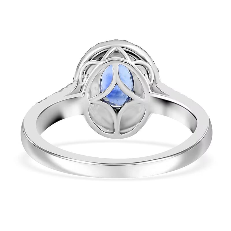 Rhapsody AAAA Ceylon Blue Sapphire and E-F VS Diamond 1.40 ctw Ring in 950 Platinum (Size 10.0) 5.15 Grams