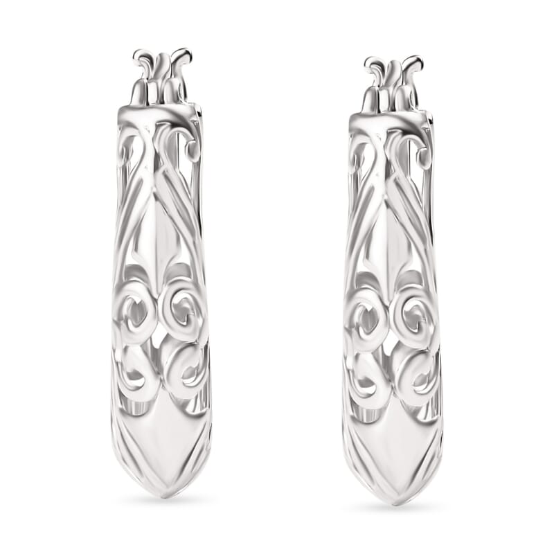 Karis Hoop Earrings in Platinum Bond