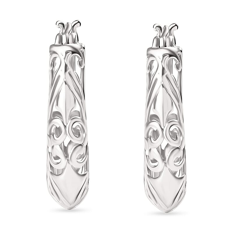 Karis Hoop Earrings in Platinum Bond