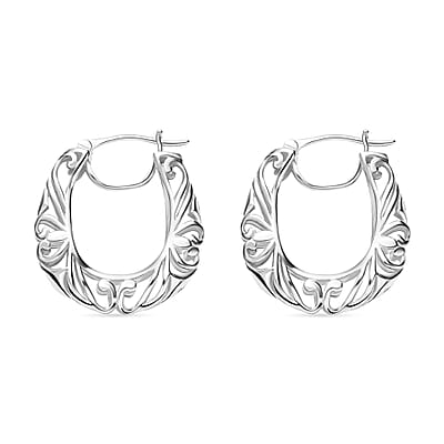 Karis Hoop Earrings in Platinum Bond
