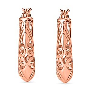 Karis Hoop Earrings in 18K Rose Gold Plated