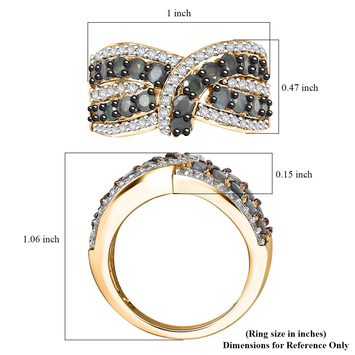 Narsipatnam Alexandrite and White Zircon 2.60 ctw Mystic Elegance Ring in 18K Vermeil Yellow Gold Over Sterling Silver (Size 9.0) image number 5