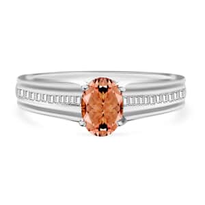 Rhapsody AAAA Marropino Morganite and E-F VS Diamond 1.05 ctw Ring in 950 Platinum (Size 12.0)