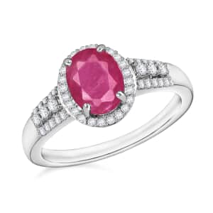 Luxoro Premium Mozambique Ruby and G-H I1 Diamond 2.96 ctw Ring in 14K White Gold (Size 10.0)