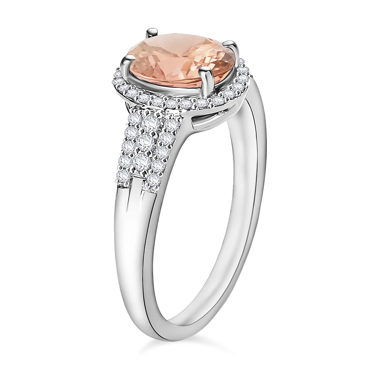 Buy Luxoro Premium Pink Morganite and G-H I1 Diamond 2.16