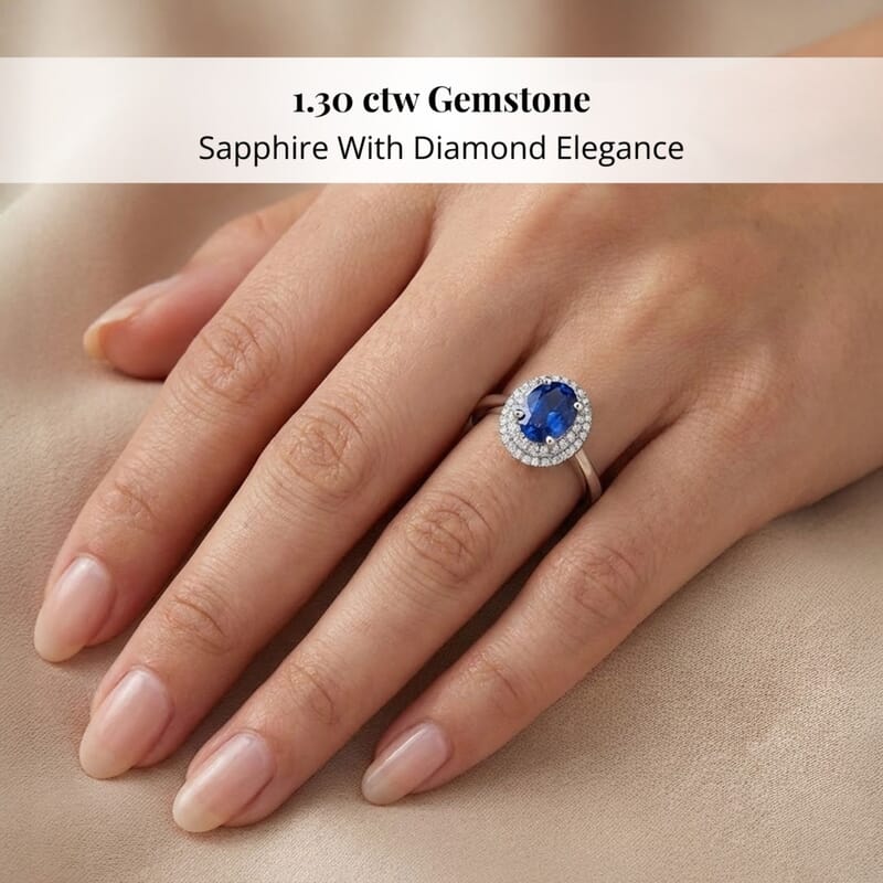 Certified & Appraised Rhapsody AAAA Ceylon Blue Sapphire and E-F VS Diamond 1.30 ctw Ring in 950 Platinum (Size 10.0) 5.10 Grams