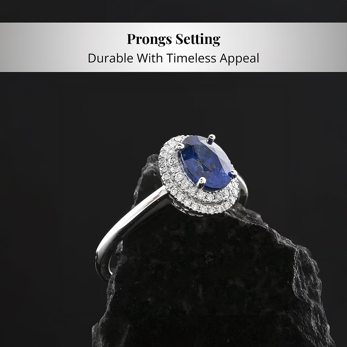  Rhapsody AAAA Ceylon Blue Sapphire and E-F VS Diamond 1.30 ctw Ring in 950 Platinum (Size 7.0) 5.10 Grams image number 3