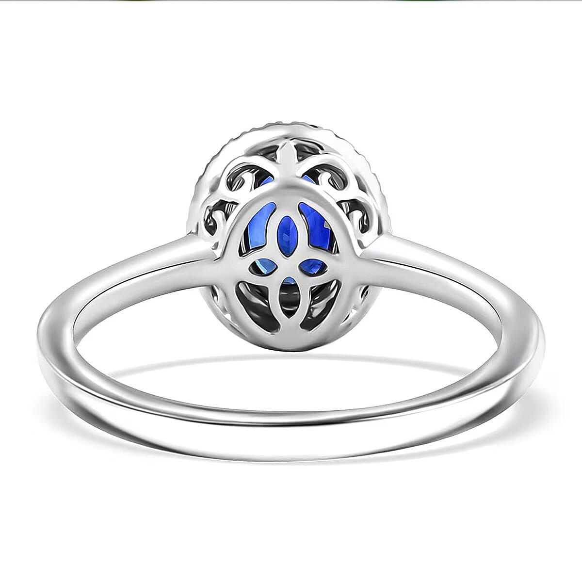  Rhapsody AAAA Ceylon Blue Sapphire and E-F VS Diamond 1.30 ctw Ring in 950 Platinum (Size 7.0) 5.10 Grams image number 6