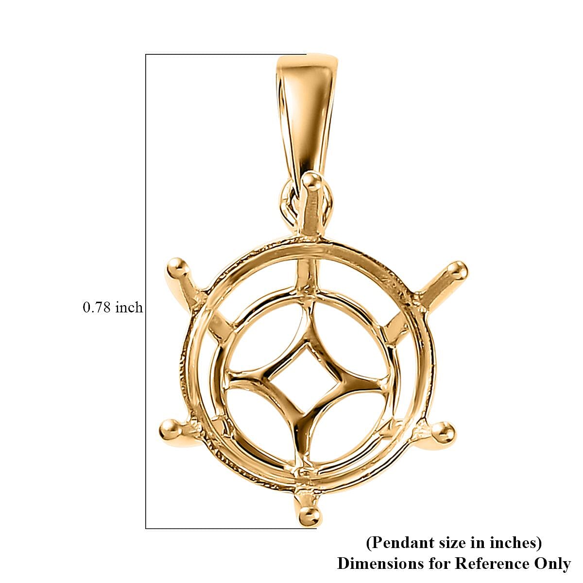 14K Yellow Gold Pendant (Rnd 11 mm) 