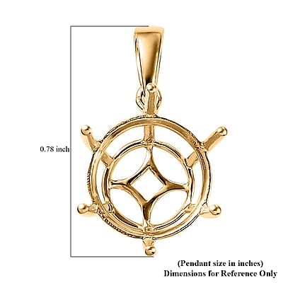 14K Yellow Gold Pendant (Rnd 11 mm) 