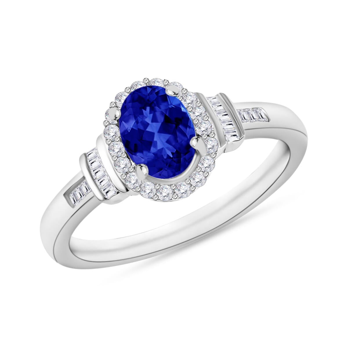 Rhapsody AAAA Tanzanite and E-F VS2 Diamond 1.00 ctw Ring in 950 Platinum (Size 10.0) 5.50 Grams image number 0