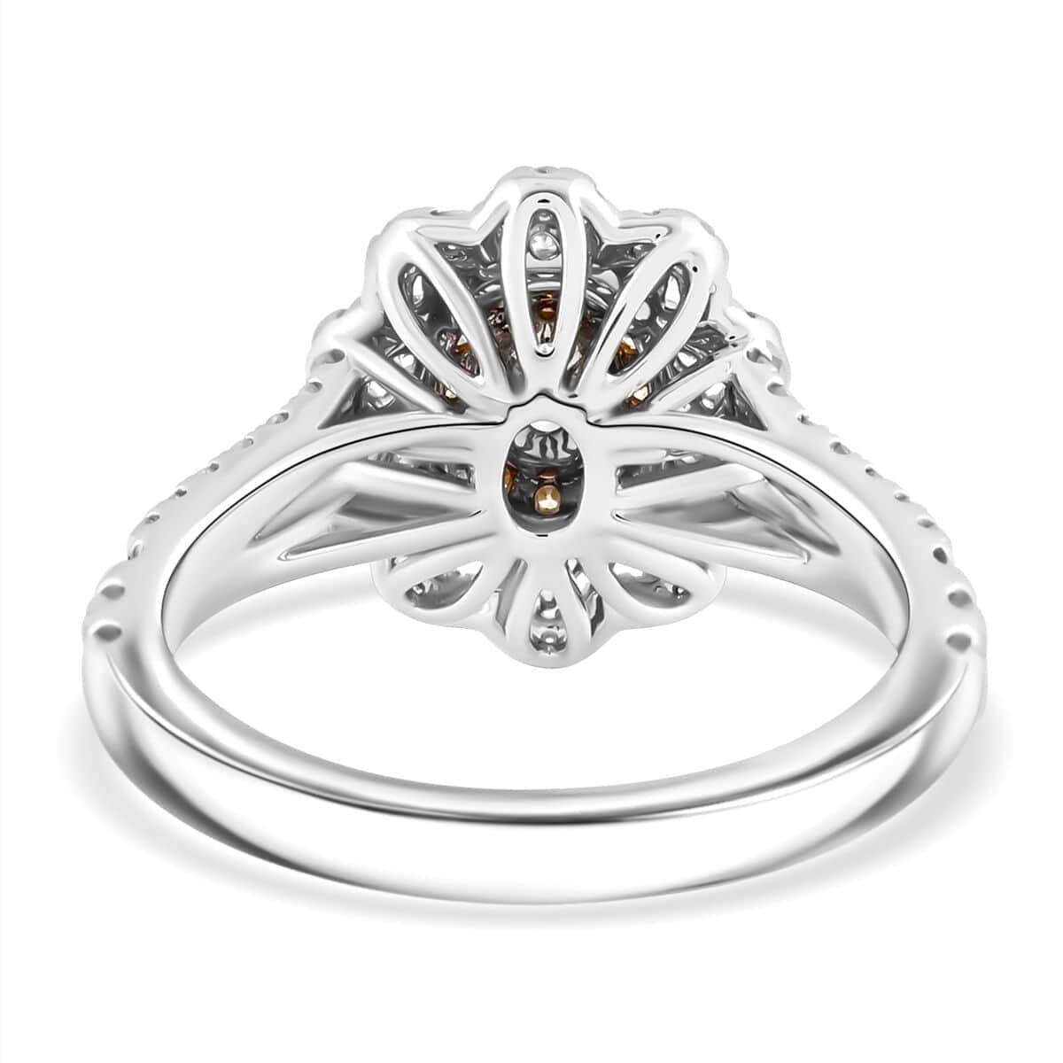 Modani Natural Yellow and White Diamond SI 1.25 ctw Ring in 14K White Gold (Size 10.0) (Del. in 10-12 Days) image number 4