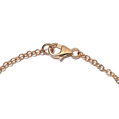 White Zircon Taurus Constellation Stars Bracelet in Vermeil Yellow Gold Over Sterling Silver (7.25 In) 0.20 ctw