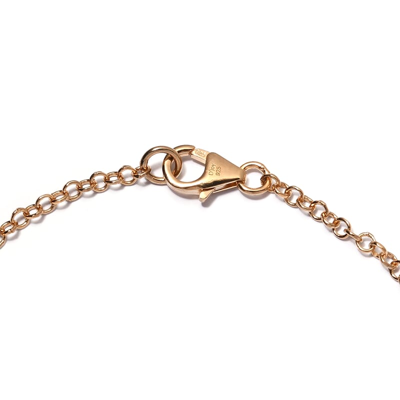 White Zircon Taurus Constellation Stars Bracelet in Vermeil Yellow Gold Over Sterling Silver (7.25 In) 0.20 ctw