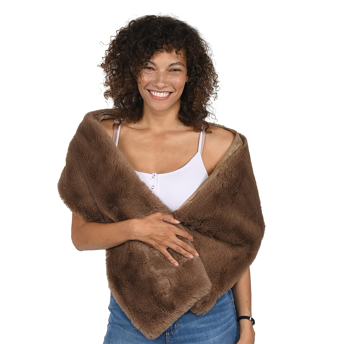 NYC Closeout Camel Faux Mink image number 3