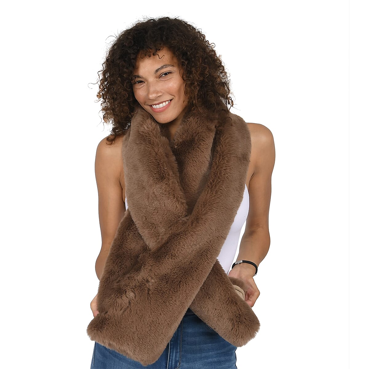 NYC Closeout Camel Faux Mink image number 4