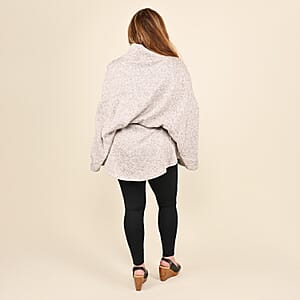 NYC Closeout Sweater Capelet - Beige (One Size Fits up to XXL)