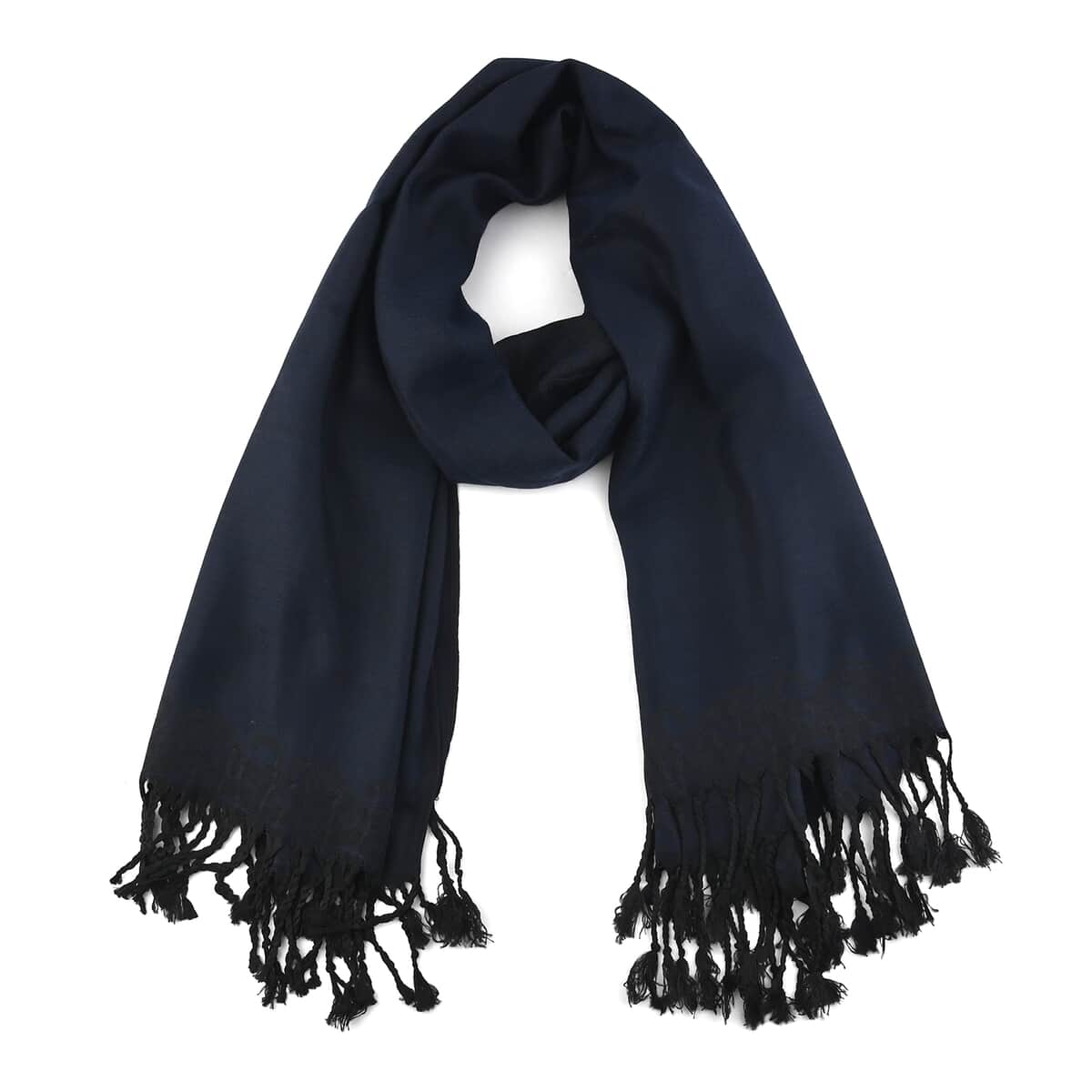 NYC Closeout Navy Roses Shawl image number 0