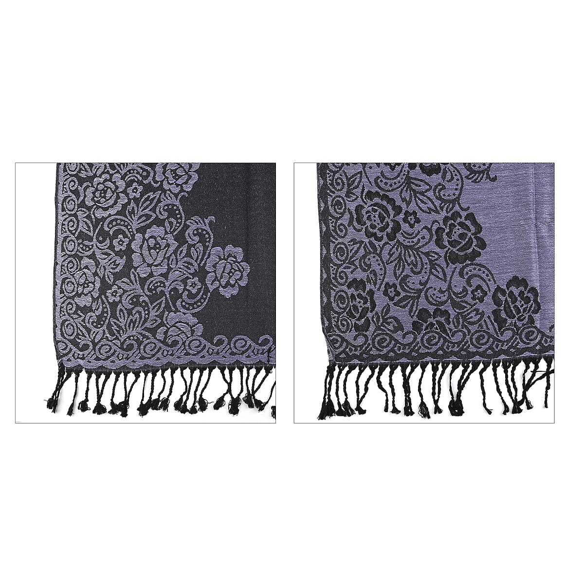NYC CLOSEOUT Purple Roses Shawl image number 6