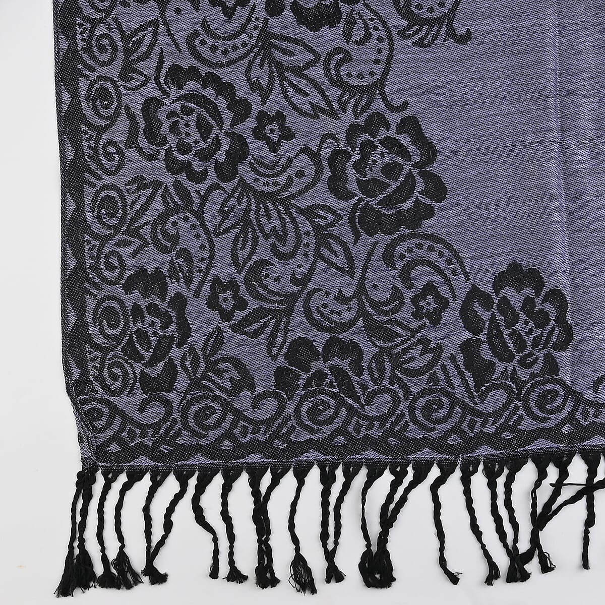 NYC CLOSEOUT Purple Roses Shawl image number 7