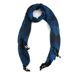 NYC Closeout Blue Roses Shawl