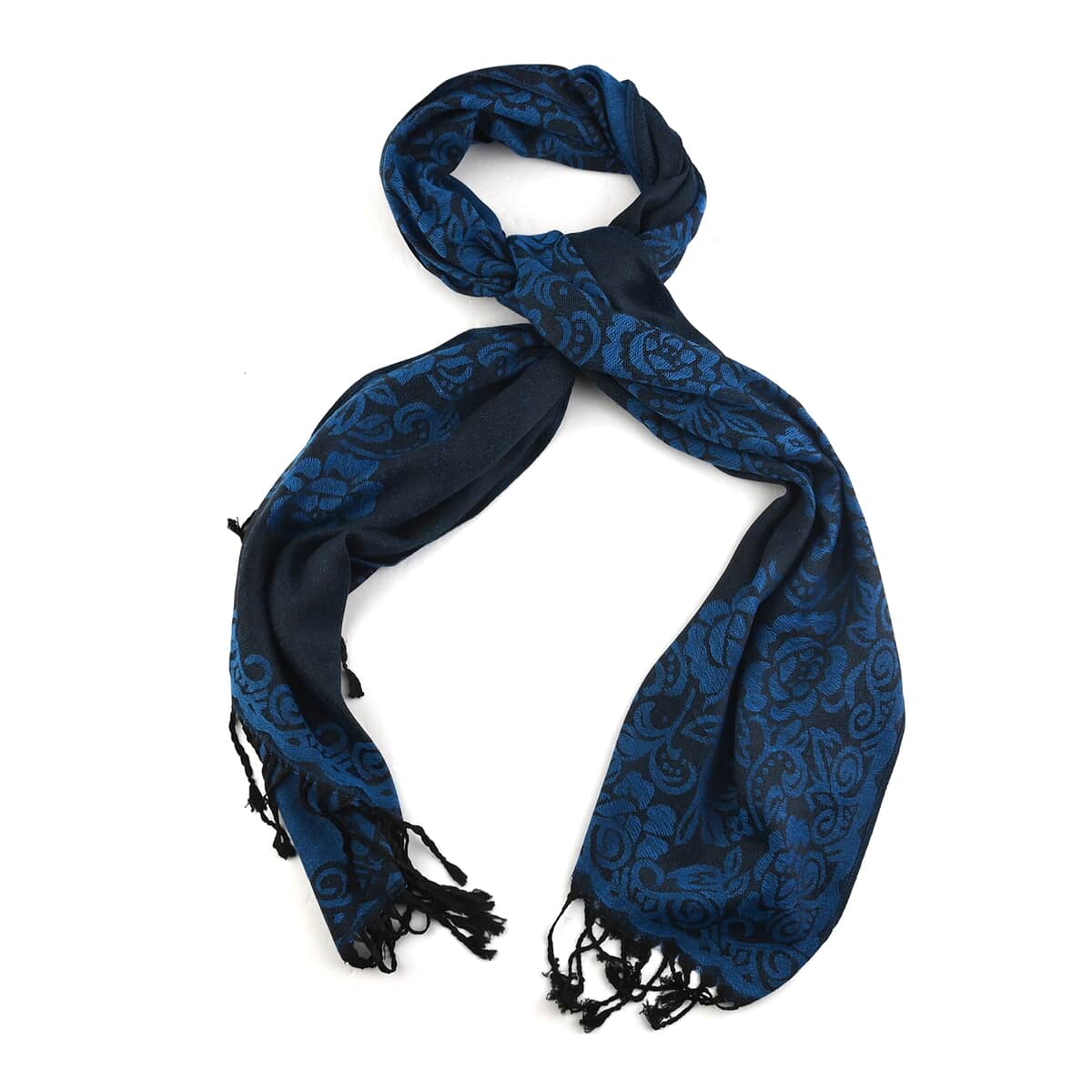 NYC Closeout Blue Roses Shawl image number 1