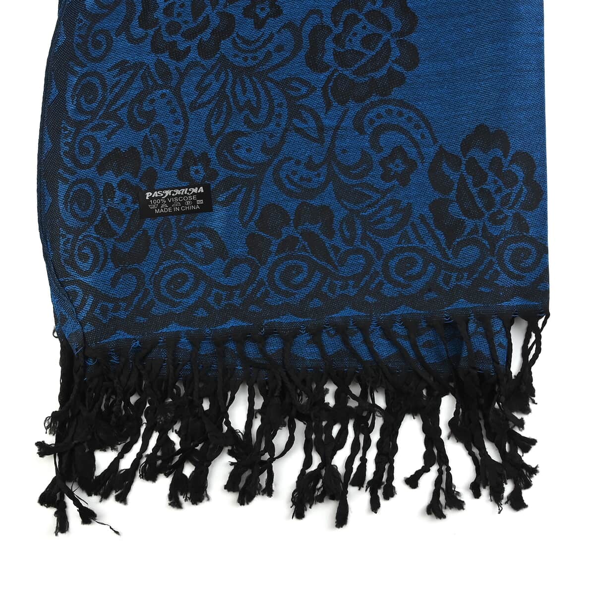 NYC Closeout Blue Roses Shawl image number 2