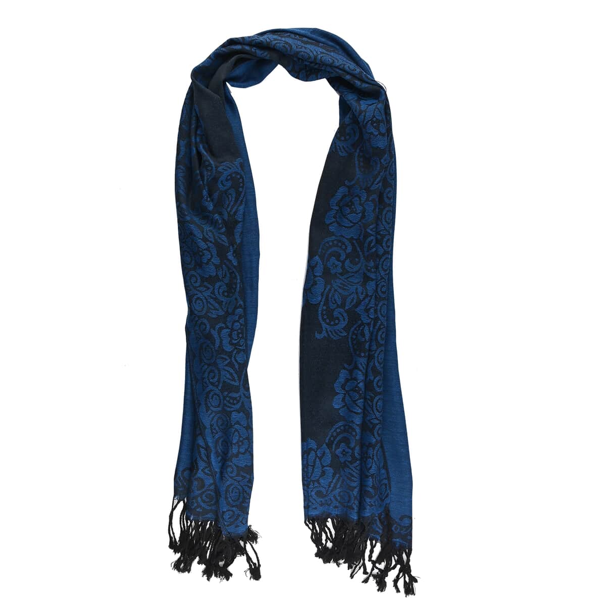 NYC Closeout Blue Roses Shawl image number 3