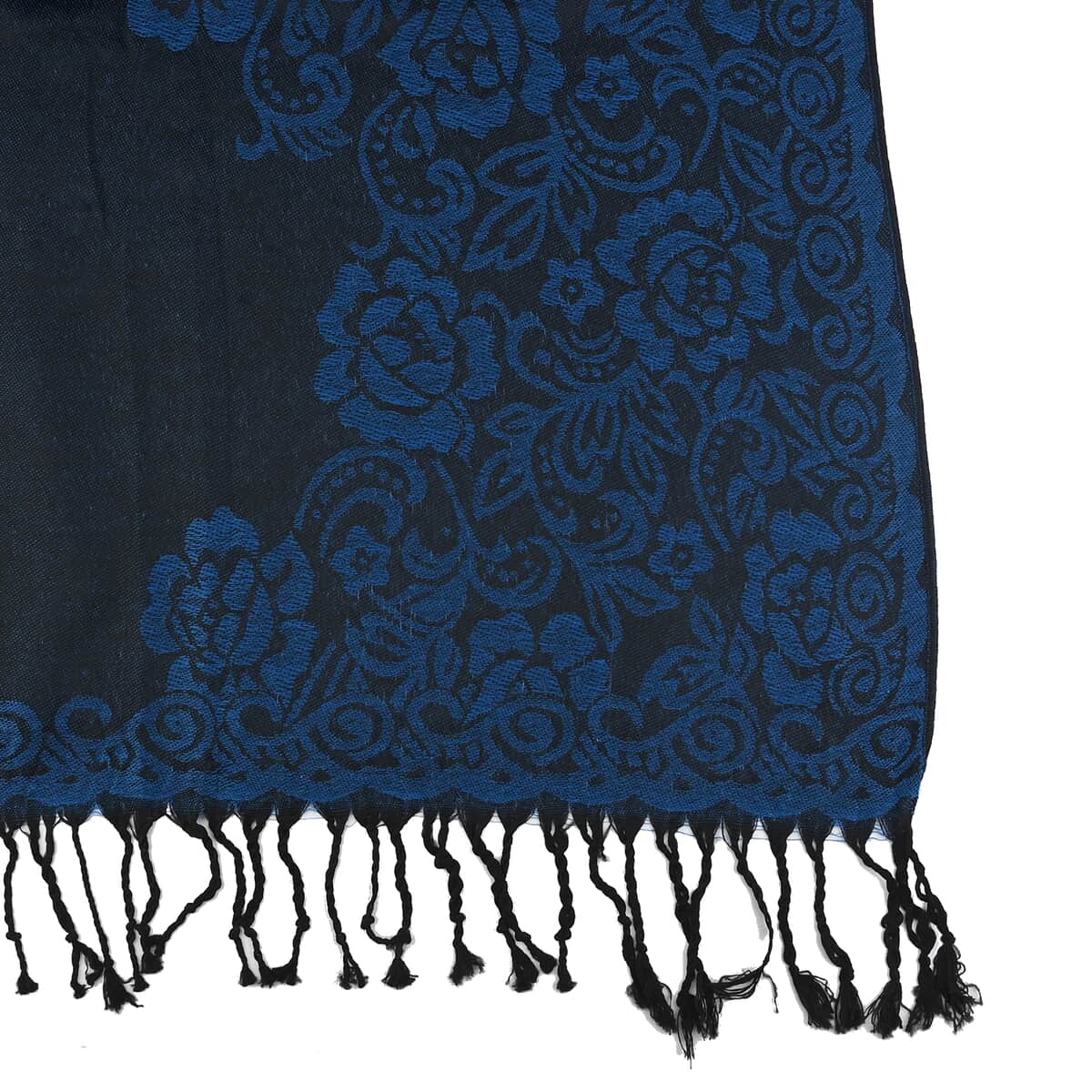 NYC Closeout Blue Roses Shawl image number 4
