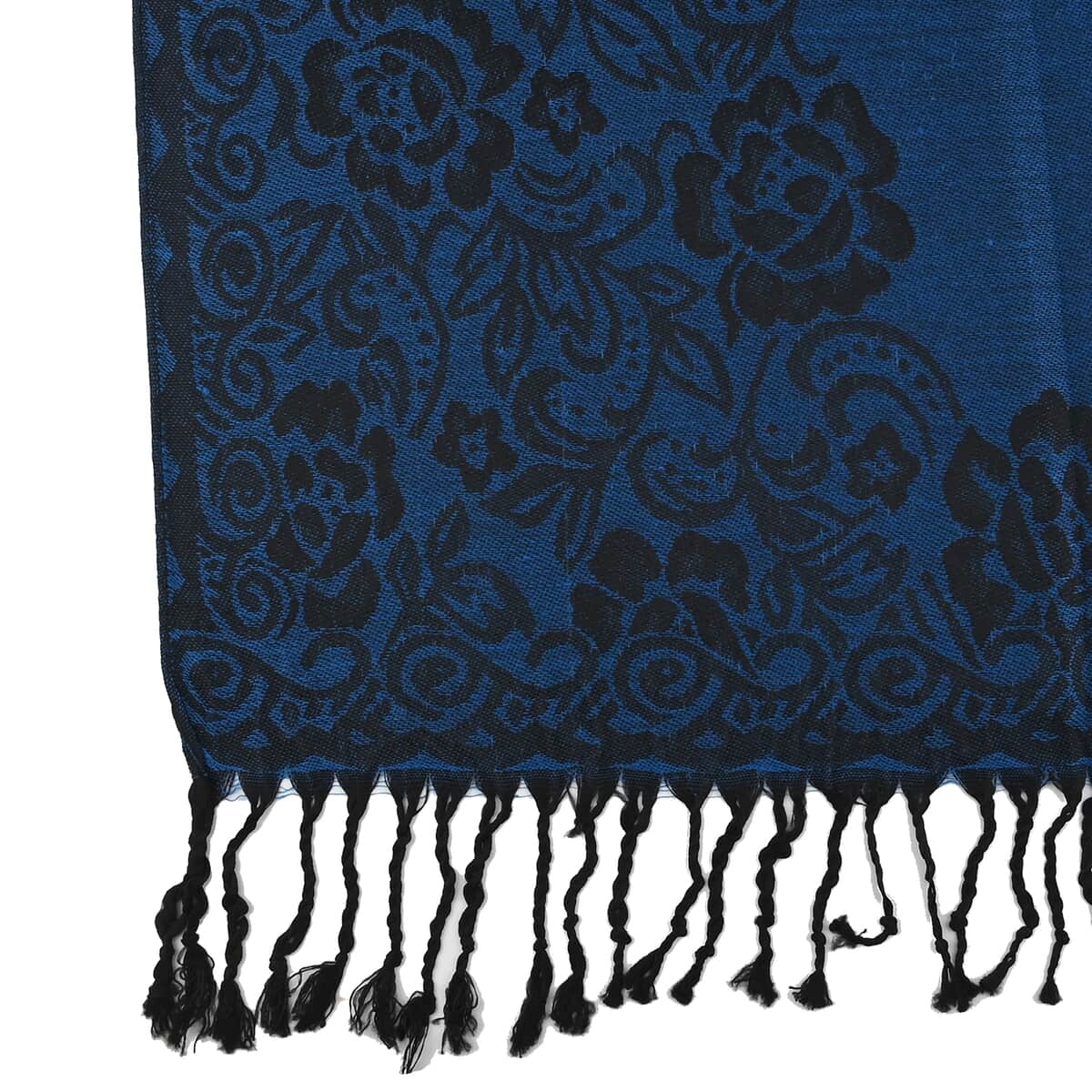 NYC Closeout Blue Roses Shawl image number 5