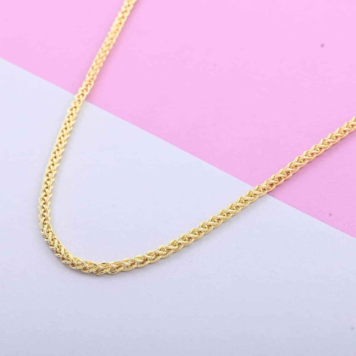OTTOMAN TREASURE Italian 10K Yellow Gold 2.5mm Wheat Chain Necklace 24 Inches 5.50 Grams image number 1