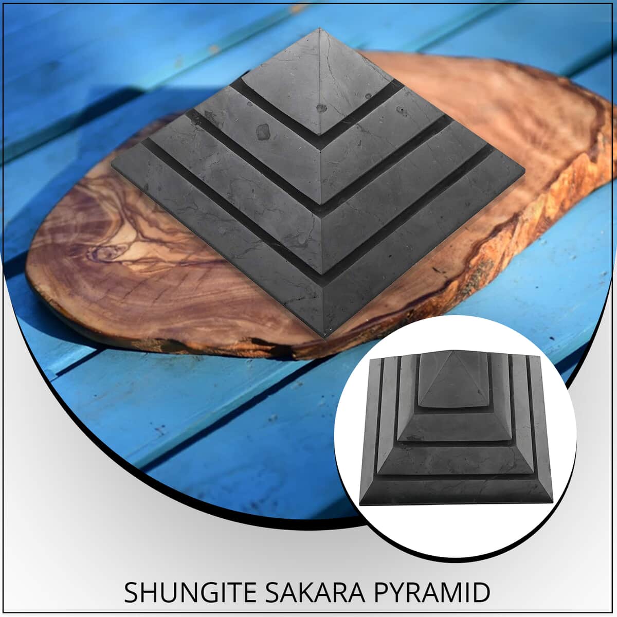 Shungite Sakkara Pyramid 20cm Approximately 22679.00ctw image number 1