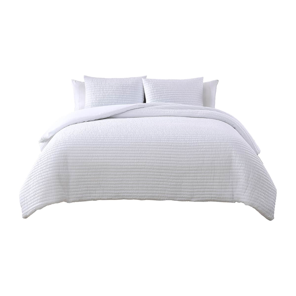 The Nesting Company- Palm 3 Piece Queen Comforter Set White image number 3