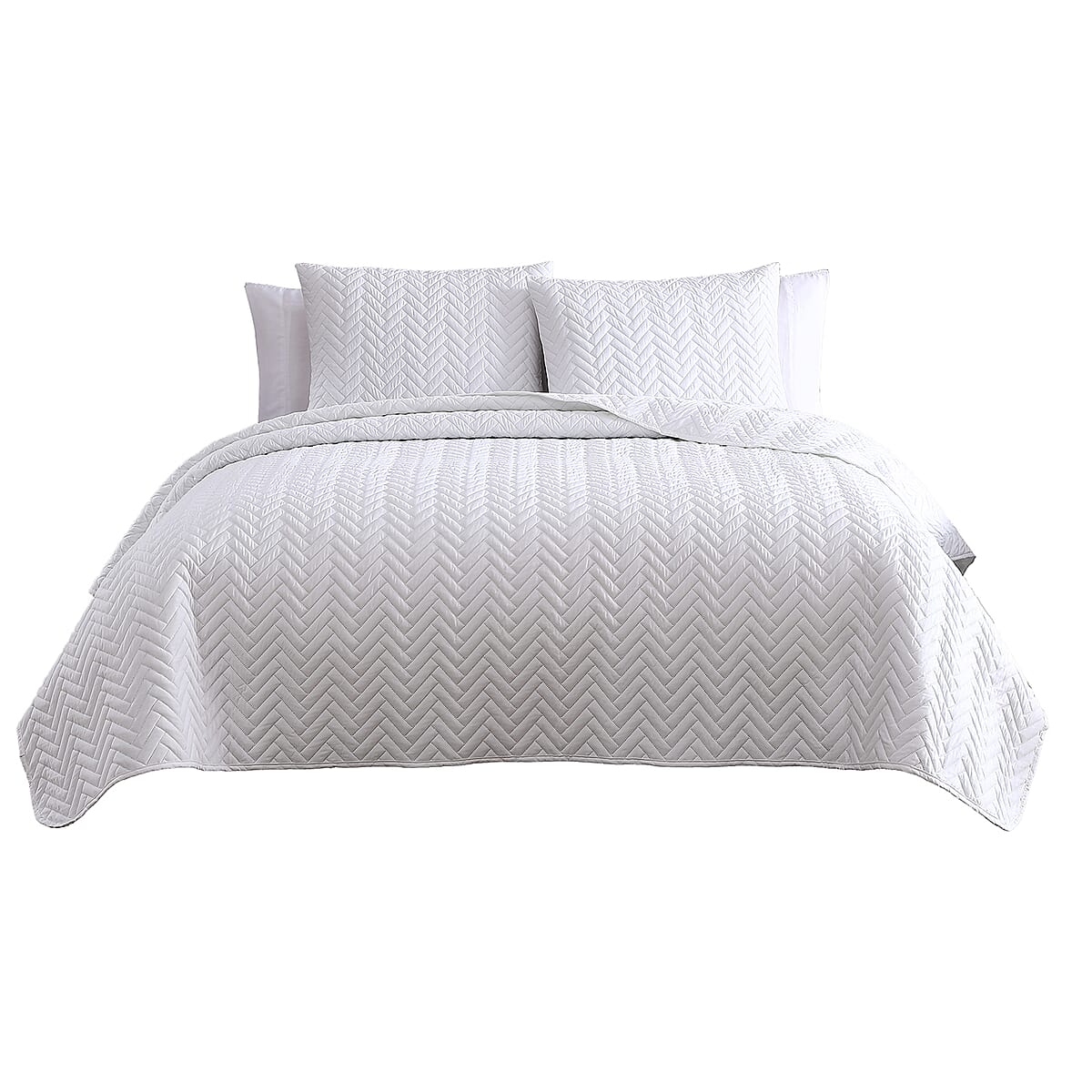 The Nesting Company - Palm 3 Piece Comforter Set - Charcoal (King) , Bed Comforter Blanket Set , Cozy Comforter , Bedding Set image number 3