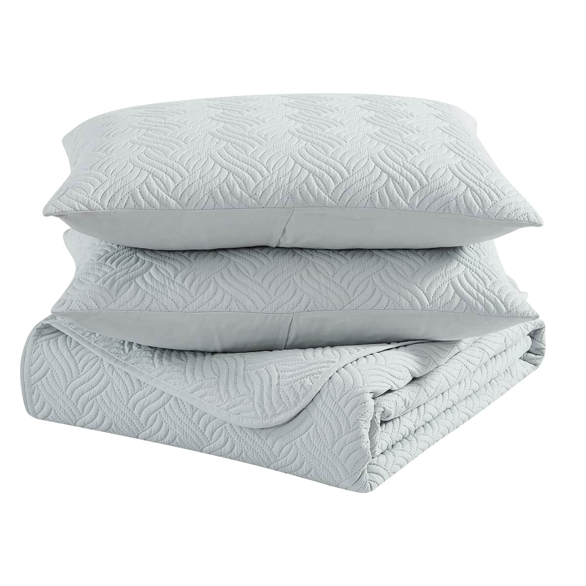 The Nesting Company- Willow 3 Piece Queen Quilt Set Gray image number 4