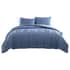 The Nesting Company- Elm 3 Piece Comforter Set - Queen (Blue) , Bed Comforter Blanket Set , Cozy Comforter , Bedding Set image number 3