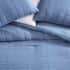The Nesting Company- Elm 3 Piece Comforter Set - Queen (Blue) , Bed Comforter Blanket Set , Cozy Comforter , Bedding Set image number 5