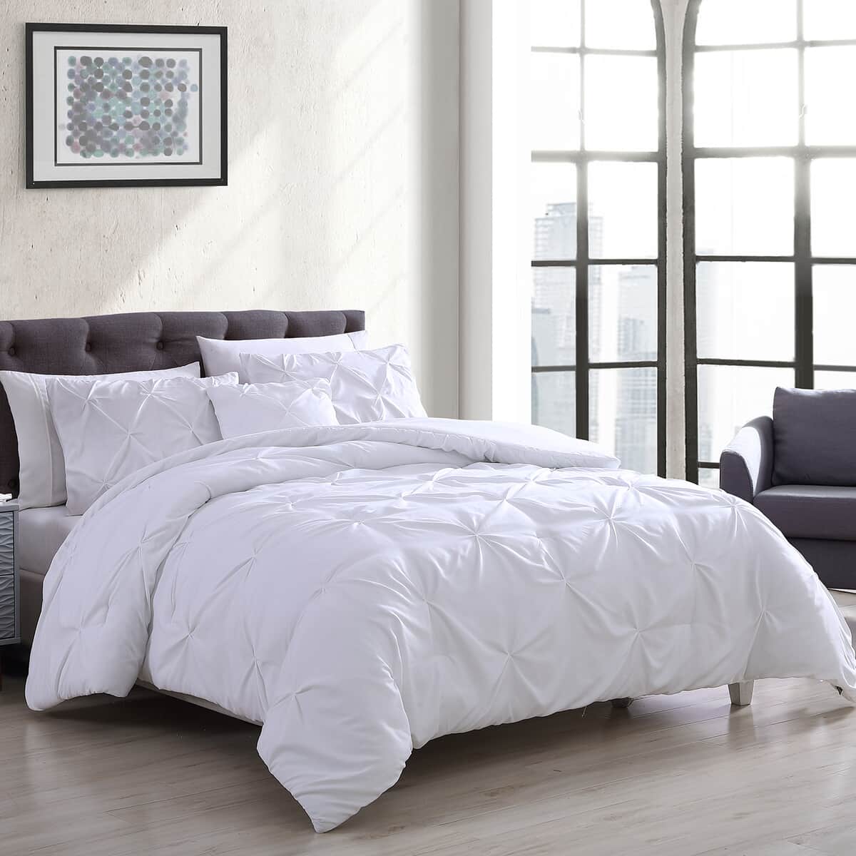 The Nesting Company- Spruce 4 Piece Comforter Set Queen White image number 0