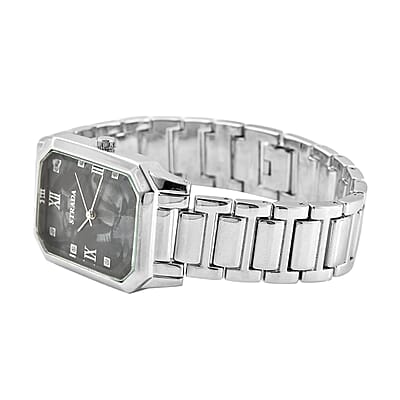 Strada Japanese Movement Watch with Black Simulated MOP Dial